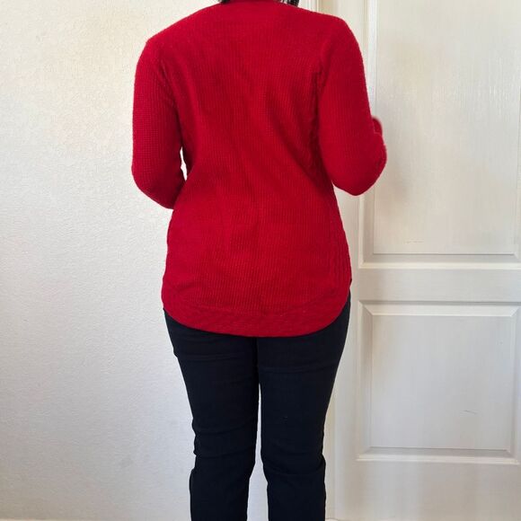 Cashmere & Wool Blend, Cable Knit Sweater - Picture 16 of 16